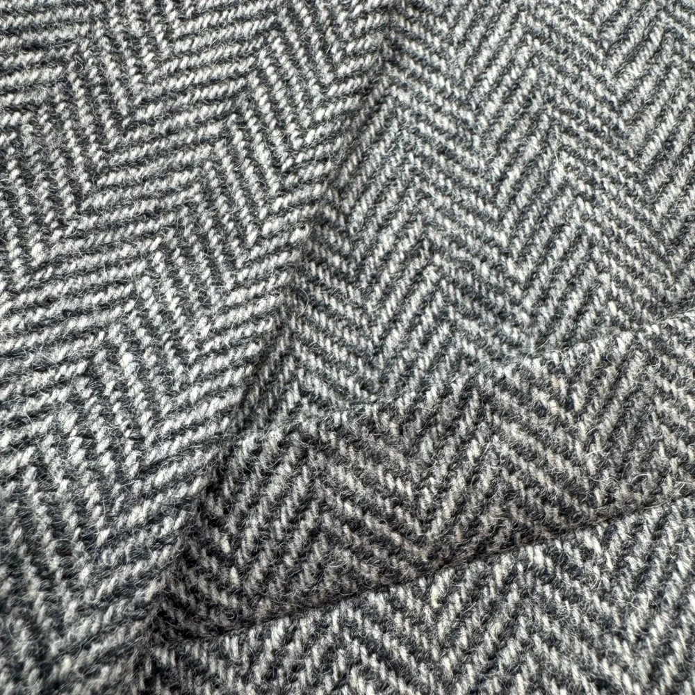 Regency Row Wool Blazer Mens Medium Grey Herringbone Two Button USA Made Vintage